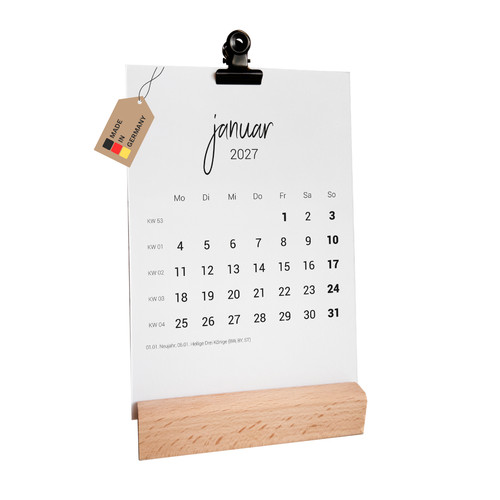 Tischkalender 2027 wahlweise