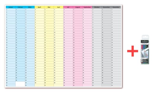 Immerwährender wandkalender - immerwährender,