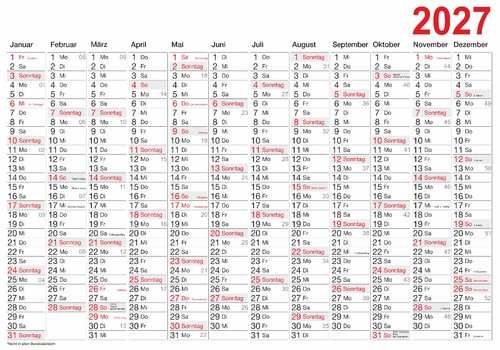 Wandkalender 2027 wandplaner - 2027,