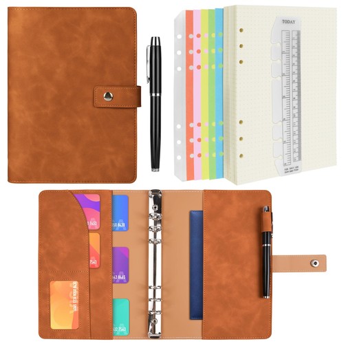 Ringbuch notizbuch leder - a6,