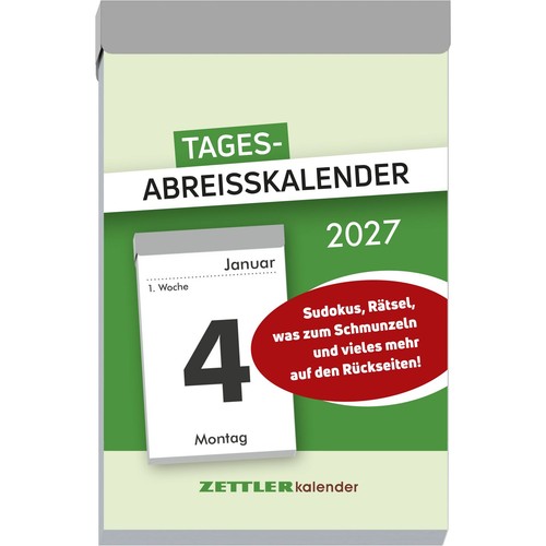 Tagesabreißkalender 2027 - tagesabreißkalender,