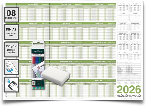 Abwischbarer personalplaner - abwischbarer,