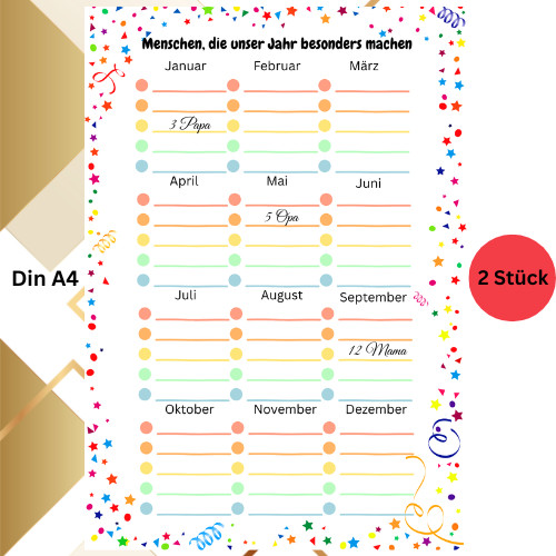 Geburtstagskalender planner - geburtstagskalender,