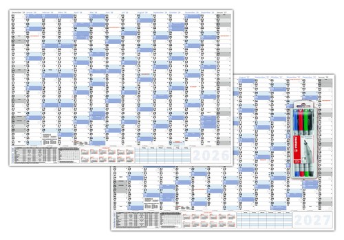 Wandkalender din 2026 - din,