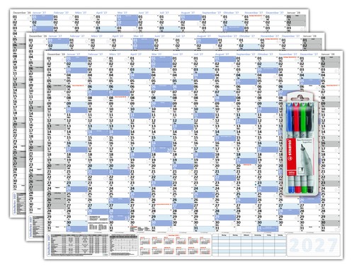 Stück wandkalender din - 3, b1