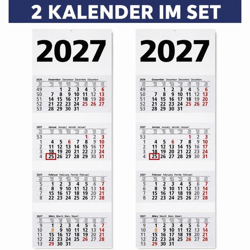 2er set kalender 2027 - set,